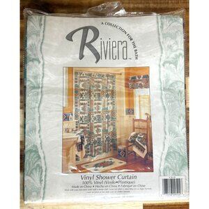 Vintage Riviera Collection  For The Bath Vinyl Shower Curtain